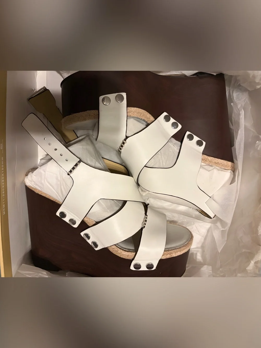 Michael Kors white wedges
